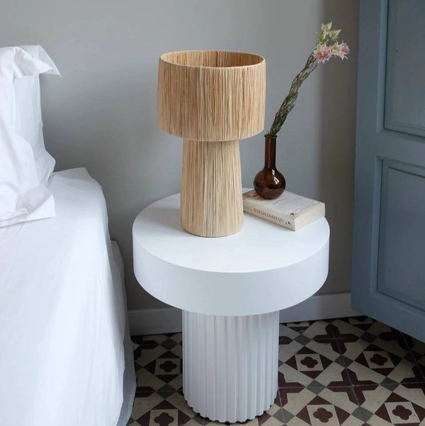 Handwoven Natural Raffia Table Lamp (4 Sizes)