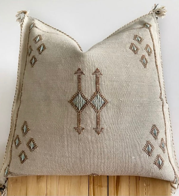 Moroccan Sabra Cactus Silk Cushion Cover – 20" Square