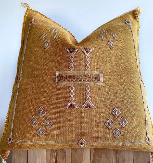 Moroccan Sabra Cactus Silk Cushion Cover – 20" Square