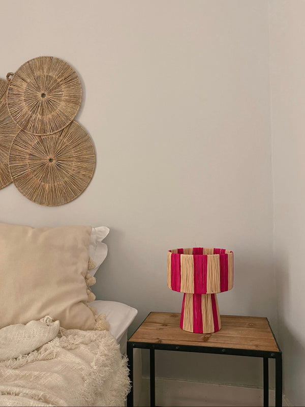 Handwoven Natural Raffia Table Lamp (4 Sizes)