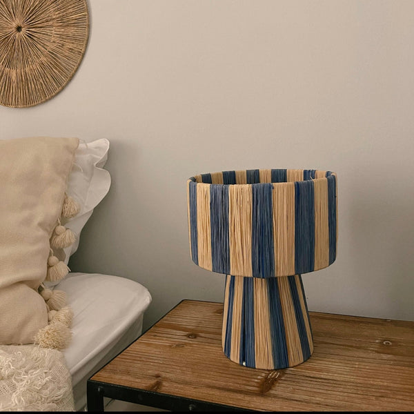 Handwoven Natural Raffia Table Lamp (4 Sizes)