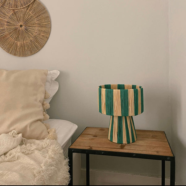 Handwoven Natural Raffia Table Lamp (4 Sizes)