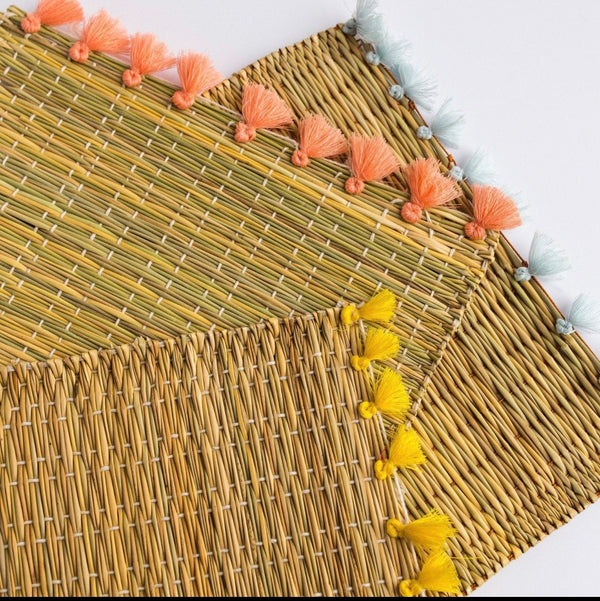 Handwoven Rectangular Rattan Placemat 10" x 15"