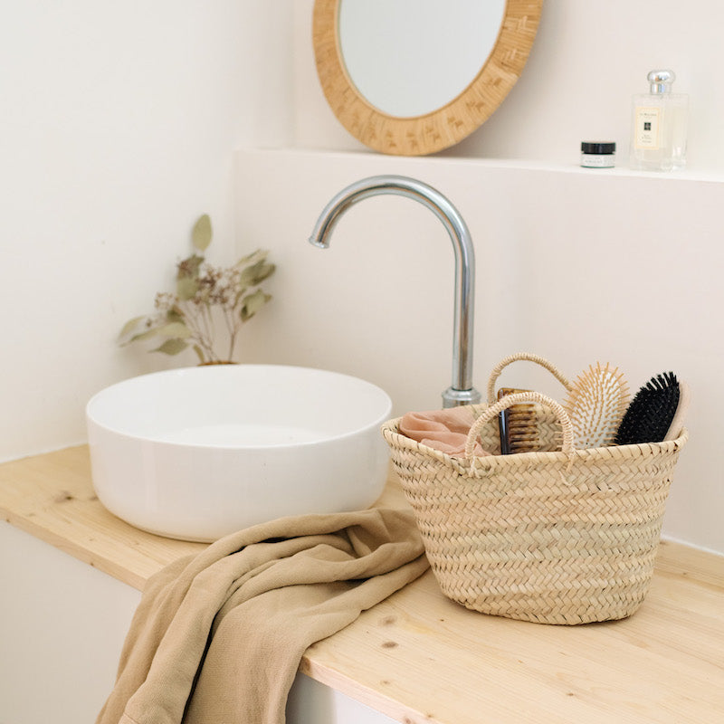 Moroccan Palm Leaf Market Basket